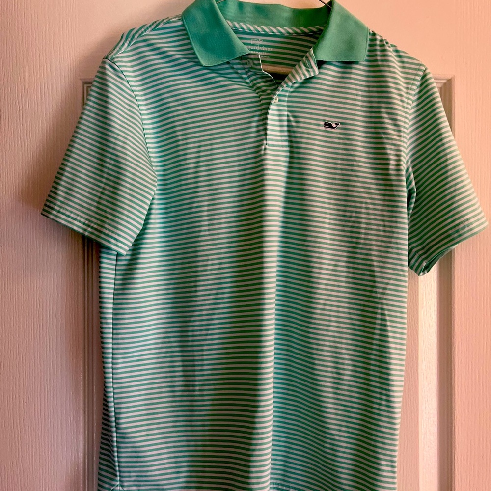 VineyardVines Boys Performance Polo Shirt Size Large (16)